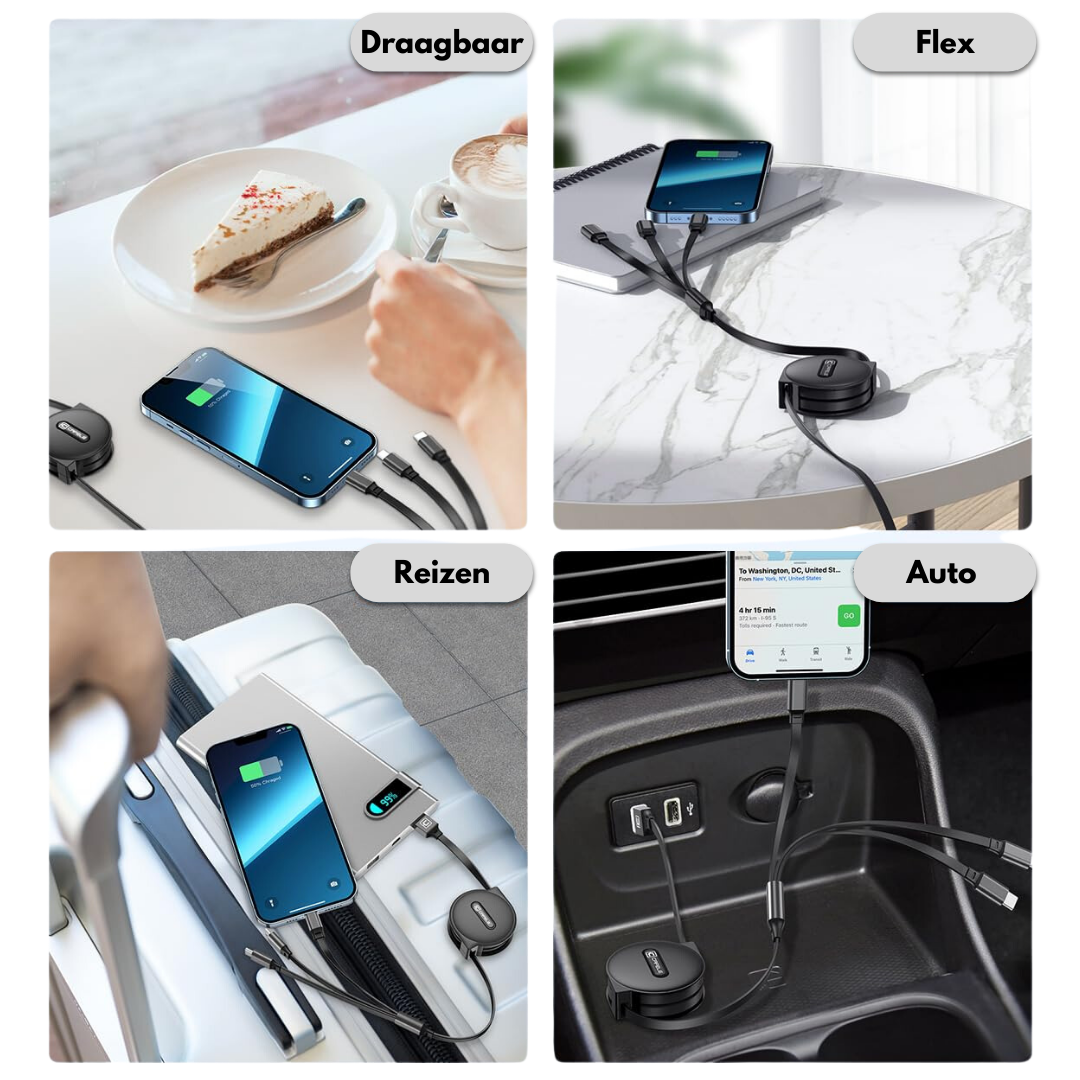MultiCord Pro™ Retractable Fast Charger