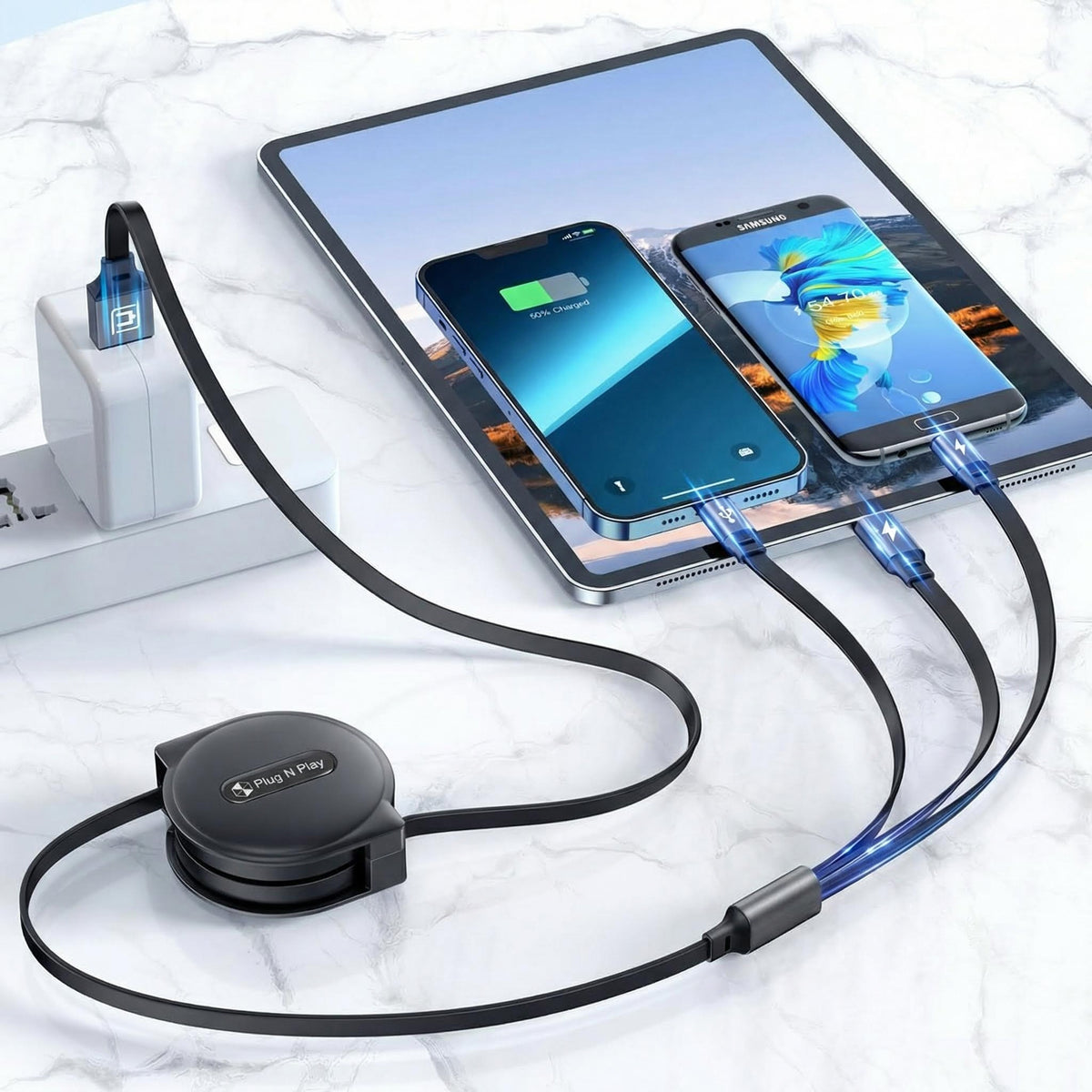 MultiCord Pro™ Retractable Fast Charger