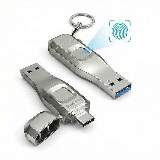 Gesicherter USB-Stick mit Fingerabdruck
